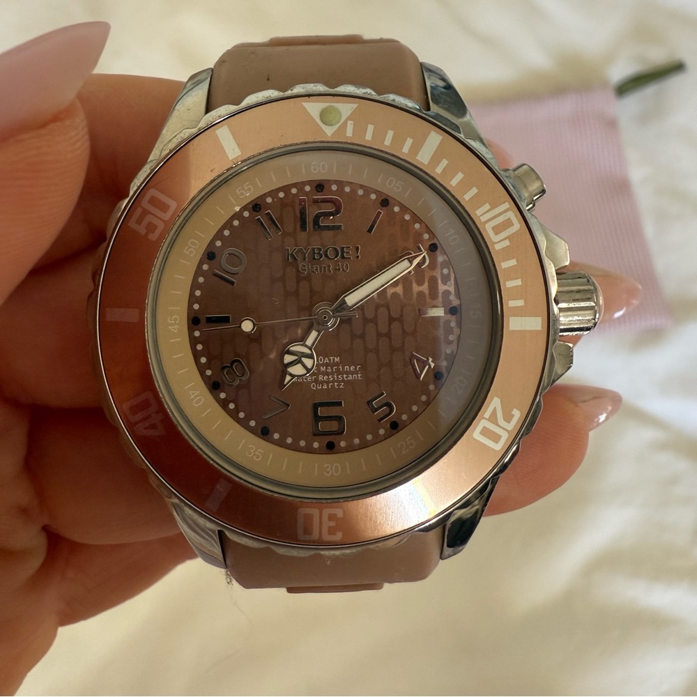 Women's Rose Gold and Tan Watch
